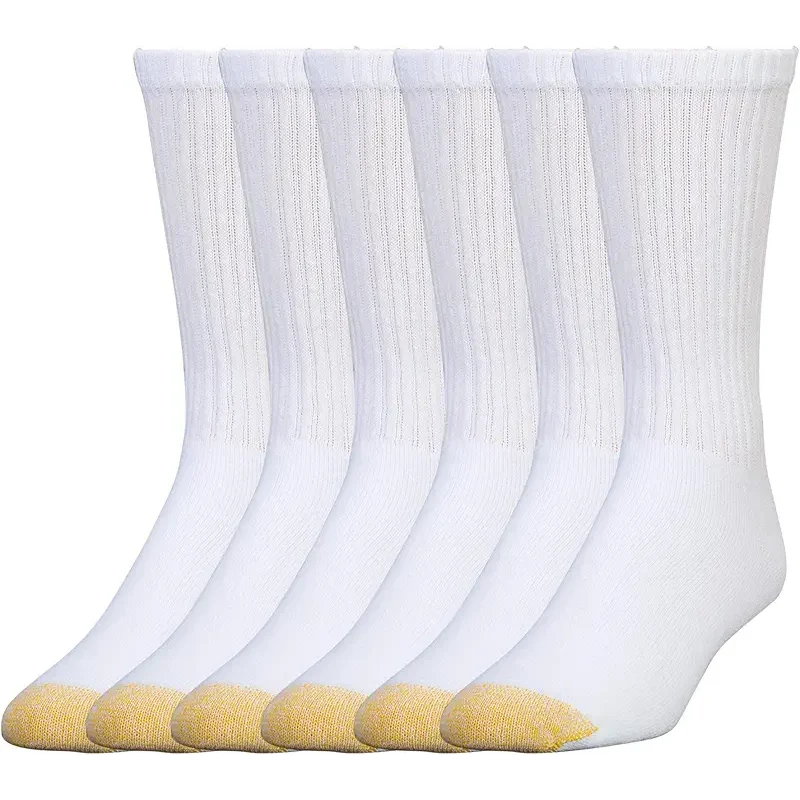 GOLDTOE Men's 656S Cotton Crew Athletic Socks (Multipack)