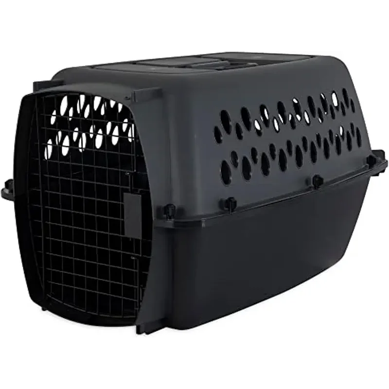Petmate Pet Porter Dog Kennel 24", Dark Gray & Black, for Pets 15-20lbs, Made in USA