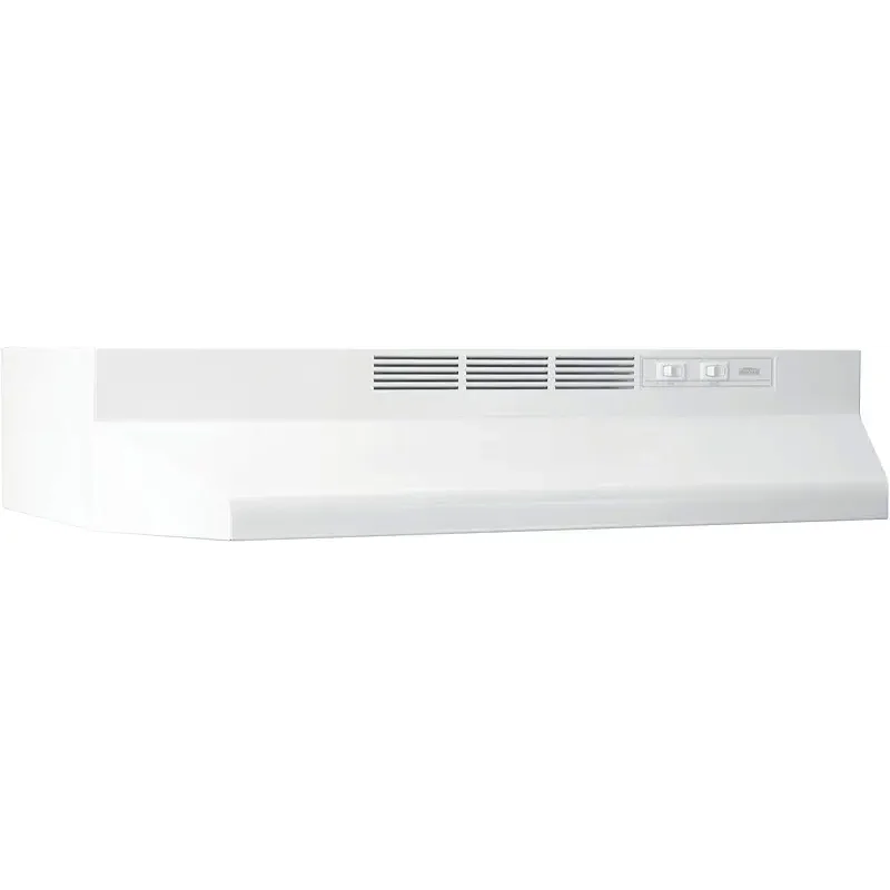 Broan-NuTone 413001 Non-Ducted Ductless Range Hood with Lights Exhaust Fan for Under Cabinet, 30-Inch, White