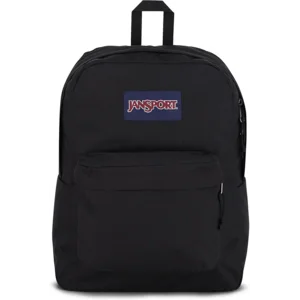 JanSport SuperBreak One Backpacks - Durable, Lightweight Bookbag with 1 Main Compartment, Front Utility Pocket with Built-in Organizer - Premium Backpack, Black