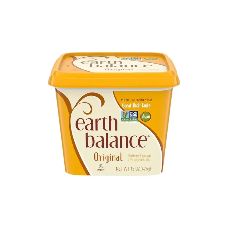 Earth Balance Original Buttery Spread, Dairy Free Butter Alternative, 15 oz Tub