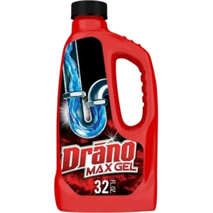 Drano Max Gel Drain Clog Remover and Cleaner for Shower or Sink Drains, Unclogs and Removes Hair, Soap Scum, Blockages, 32 oz