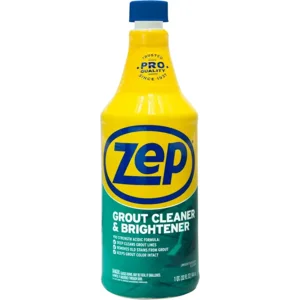 Zep Grout Cleaner and Brightener - 32 Ounce (1 Bottle) - ZU104632 - Deep Cleaning Formula Removes Old Stains From Grout