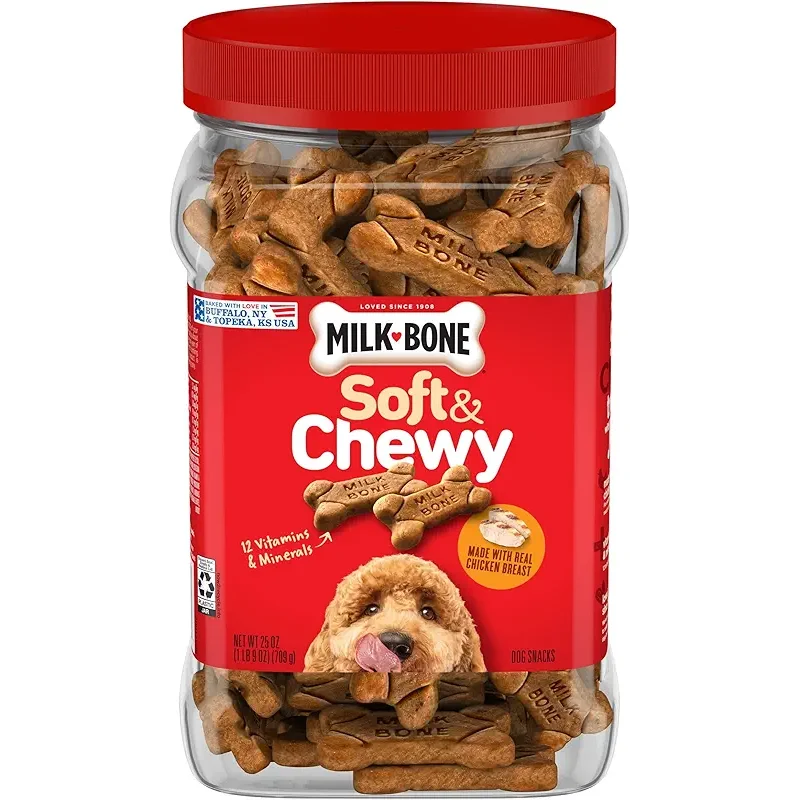 Milk-Bone Soft & Chewy Chicken Recipe Dog Treats, 25 Ounces (1 Count)