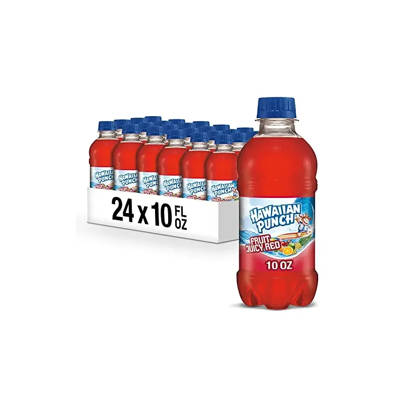 Hawaiian Punch Fruit Juicy Red Fruit Juice Drink, 10 Fl Oz Bottles, 24 Count (4 Packs Of 6), Ready-to-drink, On-the-go, Caffeine-free, Carbonation-free, Gluten-free, Excellent Source Of Vitamin C