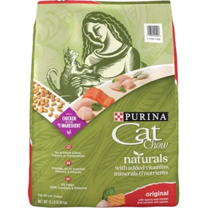 Purina Cat Chow Naturals With Added Vitamins, Minerals and Nutrients Dry Cat Food, Naturals Original - 13 lb. Bag