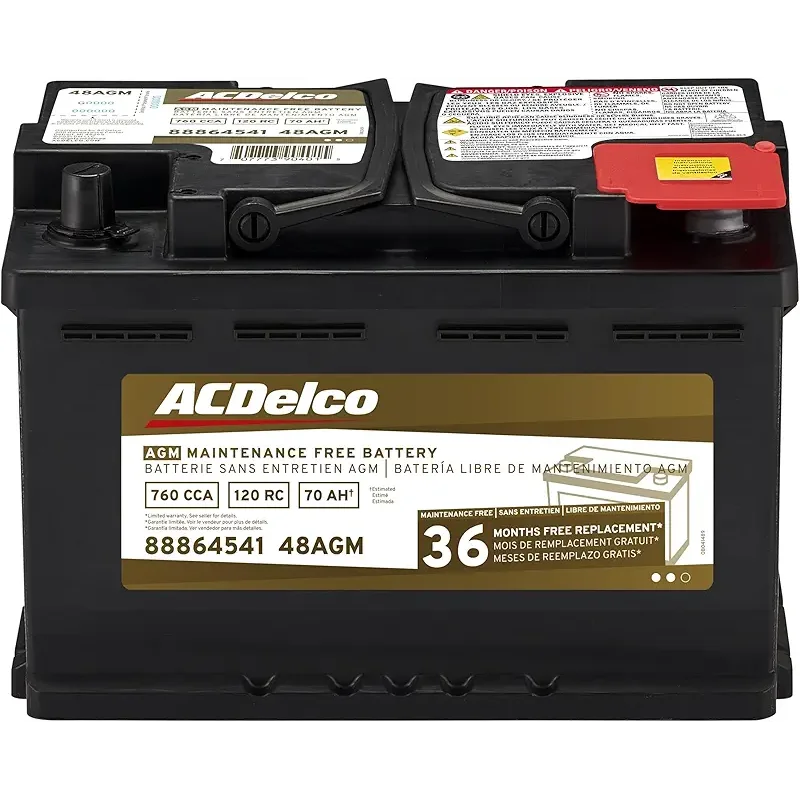 ACDelco Gold 48AGM (88864541) 36 Month Warranty AGM BCI Group 48 Battery