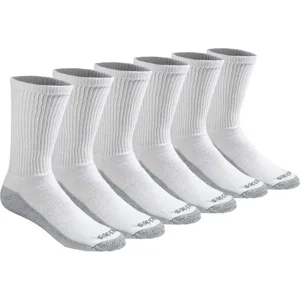 Dickies Men's Dri-Tech Original Moisture Control Crew Socks, Available in M-XXL (6, 12, 18 Pairs)