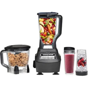 Ninja Mega Kitchen System, 1500W, 72 oz. Full-Size Blender & 8-Cup Food Processor with (2) 16 oz. To-Go Cups, Total Crushing Technology - Smoothies, Ice Crushing, Purees, Dough & More, Black, BL770