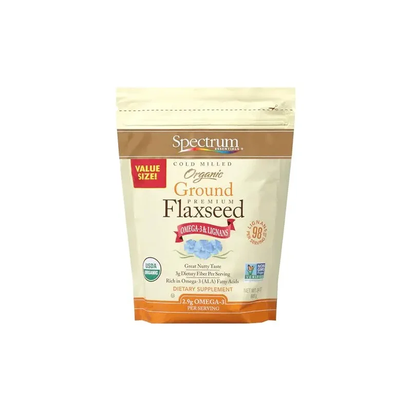Spectrum Essentials Organic Ground Flaxseed, Gluten Free, 24 Oz