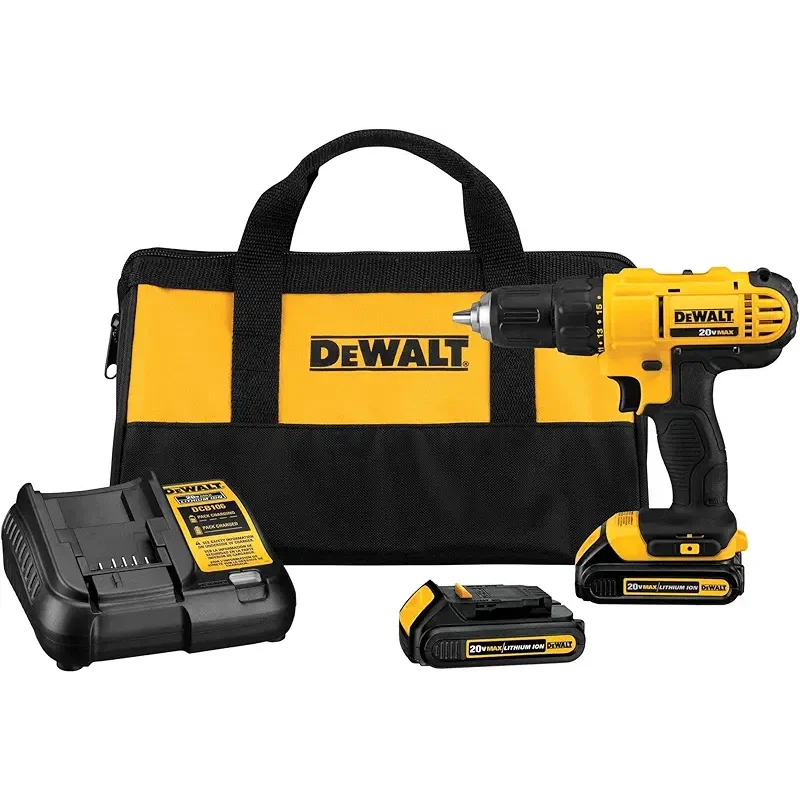 DEWALT 20V Max Cordless Drill/Driver Kit, 2 Batteries and Charger Included (DCD771C2)