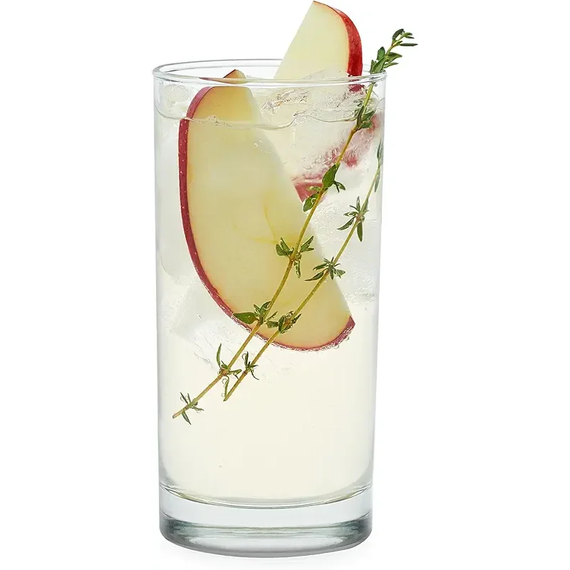 Libbey Heavy Base Drinking Glasses Set of 8, 15.5 Oz Elegant, Weighted Clear Water Glasses, Dishwasher Safe Glass Cups Set for Parties, Birthdays