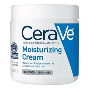 CeraVe Moisturizing Cream, Body and Face Moisturizer for Dry Skin, Body Cream with Hyaluronic Acid and Ceramides, Daily Moisturizer, Oil-Free, Fragrance Free, Non-Comedogenic, 19 Ounce