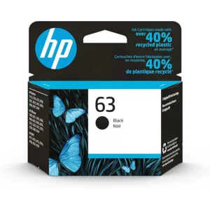 HP 63 Black Ink Cartridge for HP Printers | Works with Printer Series: DeskJet 1112, 2130, 3630; ENVY 4510, 4520; OfficeJet 3830, 4650, 5200 | Eligible for Instant Ink | F6U62AN