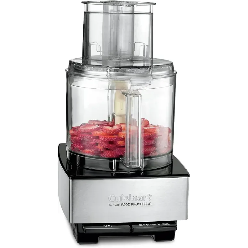 Cuisinart Food Processor, 14-Cup Vegetable Food Chopper for Mincing, Dicing, Shredding, Puree & Kneading Dough, 720-Watt Motor, Stainless Steel, DFP-14BCNY
