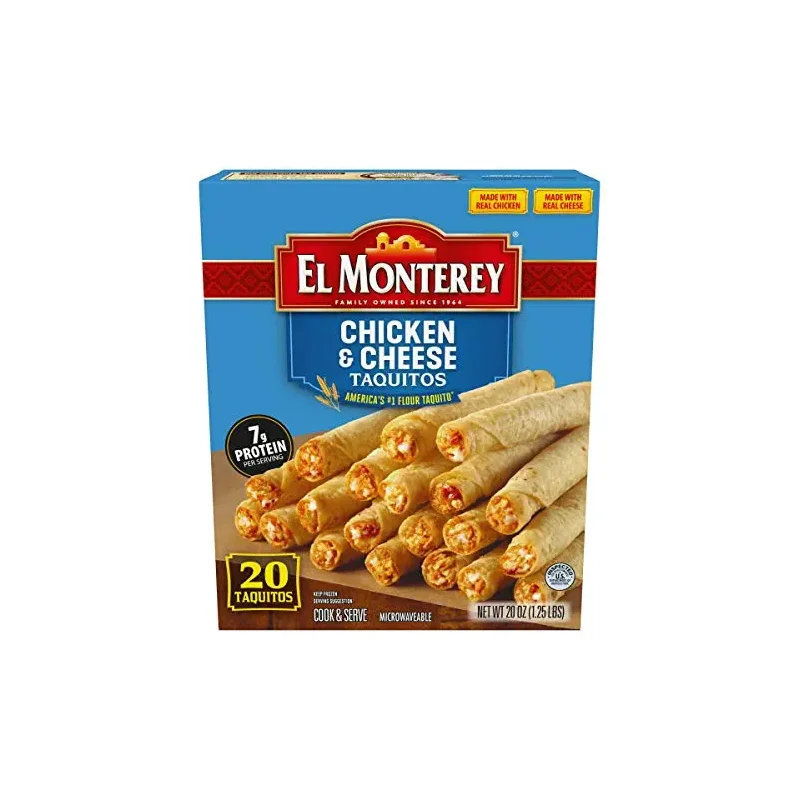 El Monterey Taquitos Flour, Chicken and cheese Box, 20 Oz