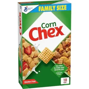 Corn Chex Gluten Free Breakfast Cereal, Homemade Chex Mix Ingredient, Family Size, 18 oz