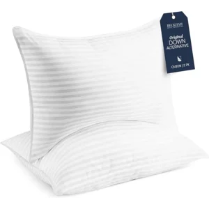 Beckham Hotel Collection Bed Pillows Standard/Queen Size Set of 2 - Original Soft Down Alternative Pillow for Sleeping - Soft Support for Back, Stomach or Side Sleepers