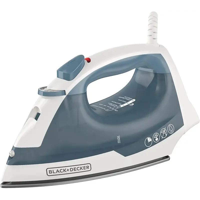BLACK+DECKER Easy Steam Compact Iron for Clothes, Automatic Shutoff, Nonstick Plate, Light Weight, 1200 Watts