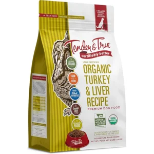 Tender & True Organic Turkey & Liver Recipe Dog Food, 4 lb