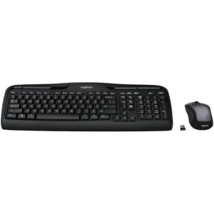 Logitech MK335 Quiet Wireless Keyboard and Mouse Combo - Black/Silver Keyboard and Mouse Combo Wireless, Ambidextrous
