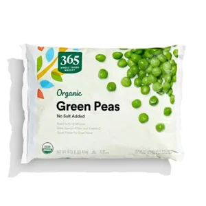 365 by Whole Foods Market, Organic Green Peas No Salt Added, 16 Ounce, (Frozen)
