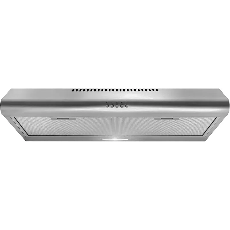 COSMO COS-5MU30 30 in. Delta Collection Ducted Under Cabinet Range Hood, Button Controls, Reusable Filters, LED Lights, Stainless Steel