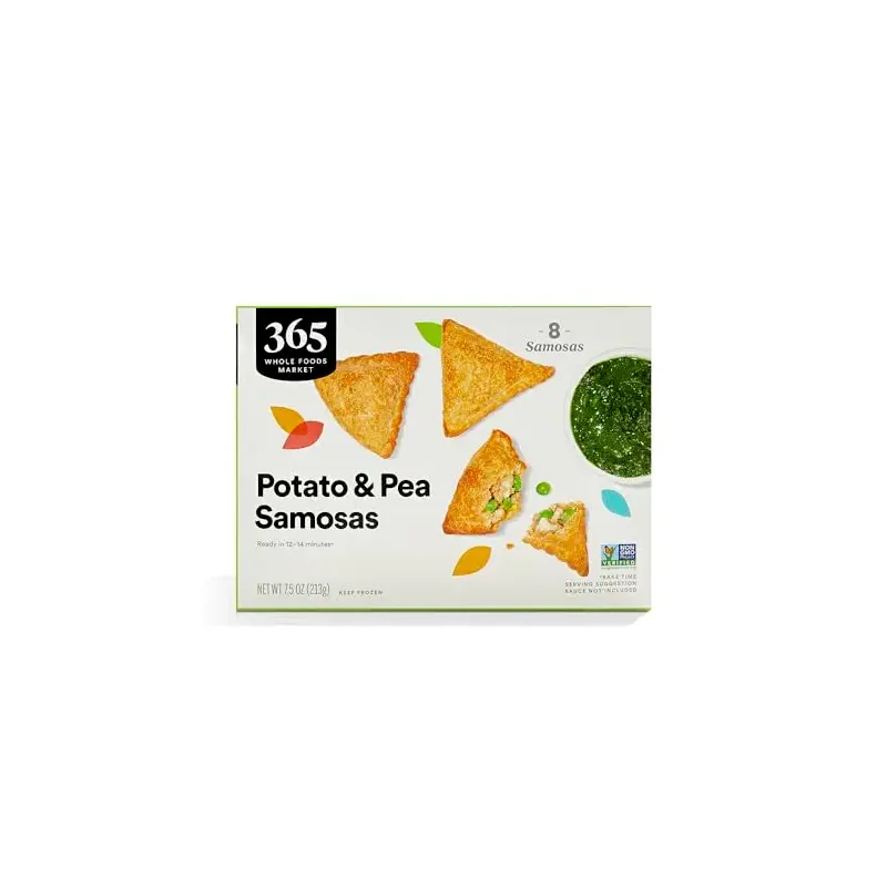 Whole Foods Market, Potato & Pea Samosas, 7.5 oz (Frozen)