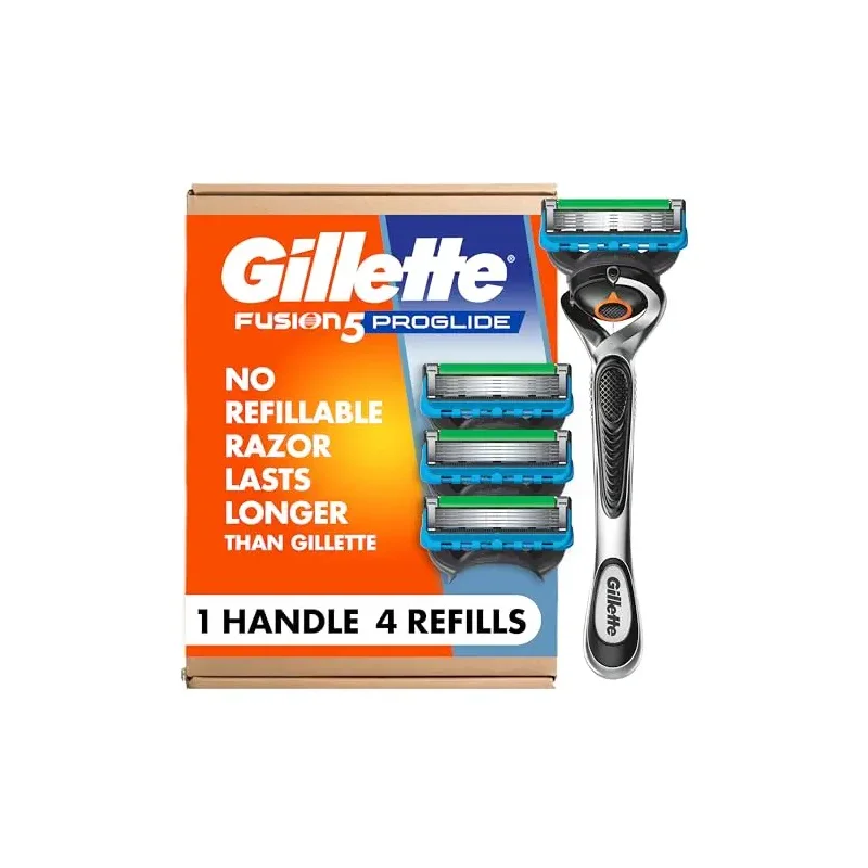 Gillette Fusion ProGlide Razor for Men, Handle + 4 Blade Refills
