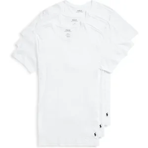 POLO Ralph Lauren Men's Slim Fit Cotton Crew Undershirts 3 Pack