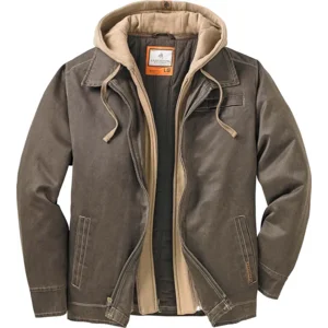 Legendary Whitetails Men's Casual Coat with Hood Waxed Cotton Water Resistant