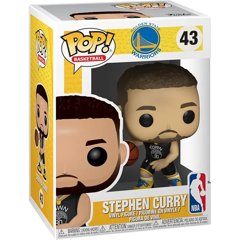 Funko Pop NBA: Warriors - Stephen Curry, One Size - Collectable Vinyl Figure - Gift Idea - Official Merchandise - Toys for Kids & Adults - Sports Fans - Model Figure for Collectors and Display