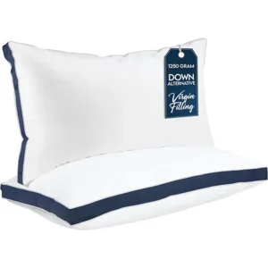 Utopia Bedding Bed Pillows for Sleeping King Size (Navy), Set of 2, Cooling Hotel Quality, Gusseted Pillow for Back, Stomach or Side Sleepers