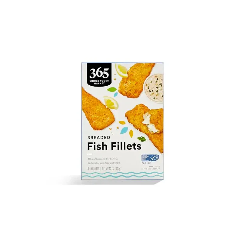 365 Everyday Value Wild Caught Breaded Fish Fillets (Frozen), 12 oz