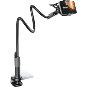 Lamicall Gooseneck Phone Holder for Bed - Cell Phone Mount Clamp Clip, Flexible Long Arm, Overhead Mount for Desk Headboard Bedside, for iPhone Air 17 Pro Max, 16 Pro Max, 15, 14 & 4-7" Phone