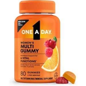 One A Day Womens Multivitamin Gummy - Gummy Vitamins for Women with Biotin, Zinc, Folic Acid, Iodine Vitamin Gummies, Chewable Multivitamin, 80 Count (Packaging May Vary)