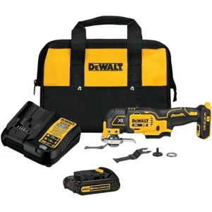 DEWALT 20V MAX XR Oscillating Tool Kit with Blades, 3 Speed Cordless Brushless Multitool, Up to 20,000 OPM, LED Light, Battery and Charger Included (DCS356C1)