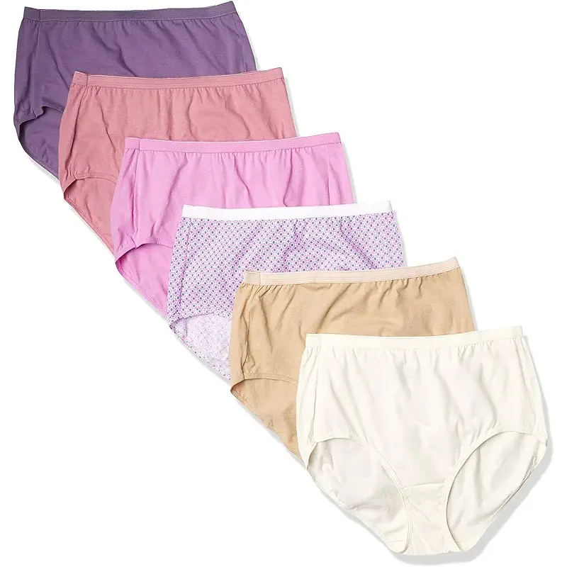 Hanes Women's Organic Cotton Panties Pack, ComfortSoft Underwear, 6-Pack (Colors May Vary)