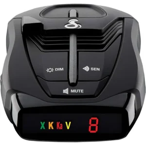 Cobra RAD 380 Laser Radar Detector – Long Range Detection, LaserEye Front and Rear Detection, IVT Filtering, Adjustable Sensitivity, Digital Signal Processing, Black