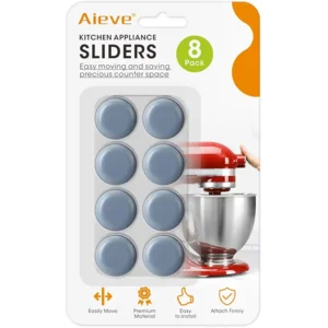 Aieve Appliance Sliders, 8 Pcs Small Appliance Slider for Countertop, Self Adhesive Home Finds Caster Wheels Rollers, Kitchen Must Have Gadgets for Stand Mixers, Coffee Makers, Air Fryers