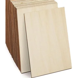 SIWUCHYE Unfinished Wood, 15 Pack Basswood Sheets for Crafts, Craft Wood Board for House Aircraft Ship Boat Arts and Crafts, School Projects, Wooden DIY Ornaments(150x100x2mm)