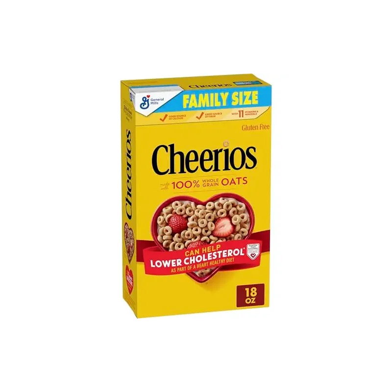 Cheerios, Heart Healthy Gluten Free Breakfast Cereal, Family Size, 18 oz