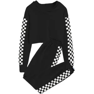 Meikulo Kids 2 Piece Outfits Girls Crop Tops Hoodies Long Sleeve Fashion Sweatshirts and Sweatpants