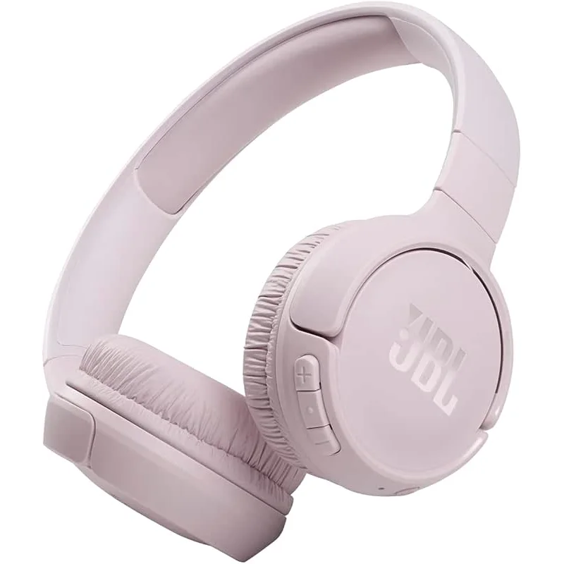 JBL Tune 510BT - Bluetooth headphones with up to 40 hours battery, microphone for call, foldable and comfortable, Android and iOs compatible (Rose)