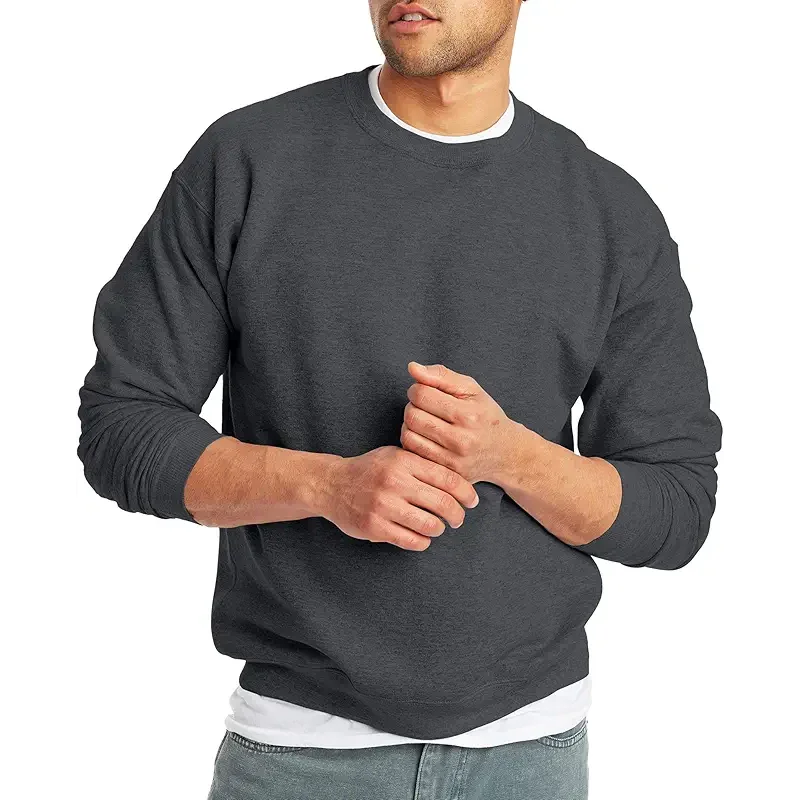 Hanes Men's Ecosmart Fleece Sweatshirt, Pullover Crewneck Sweatshirt, Big & Tall, 1 or 2 Pack