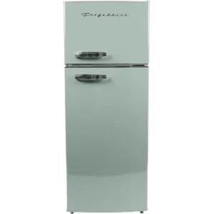 Frigidaire EFR753 Retro Apartment Size Refrigerator with Top Freezer - 2 Door Fridge with 7.5 Cu Ft of Storage Capacity, Adjustable Spill-Proof Shelves, Door & Crisper Bins, Mint