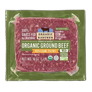 Organic Rancher Organic Ground Beef 93% Lean/7% Fat, 16 Oz