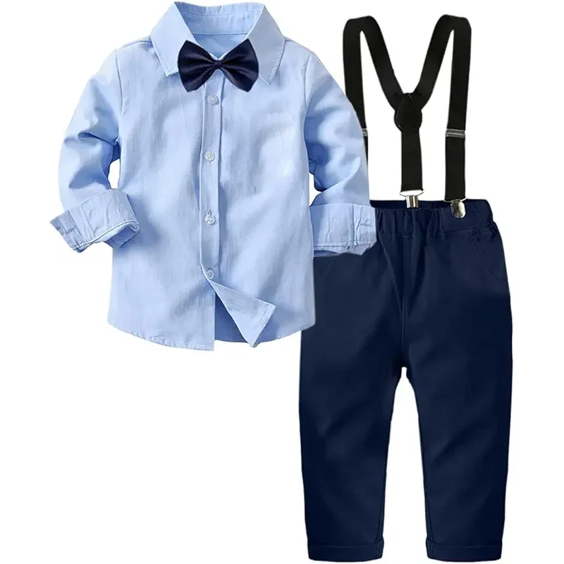 ARTMINE Toddler Boy Clothes Suit Gentleman Wedding Outfits, Formal Dress Shirt+Bowtie+Vest+Pants