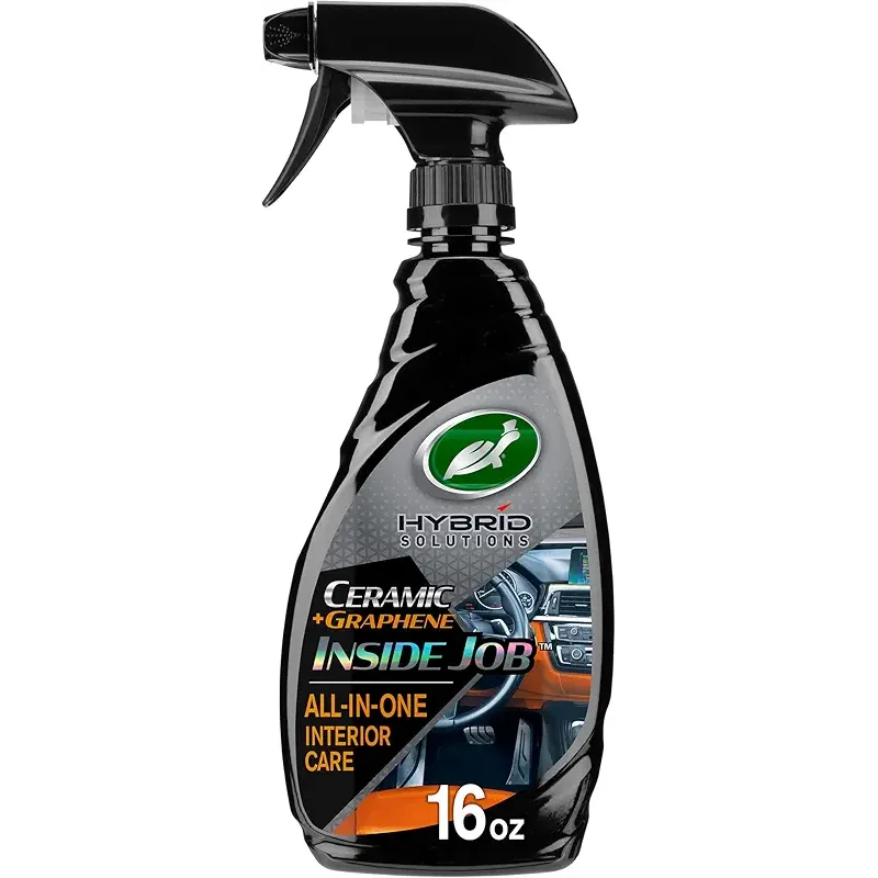 Turtle Wax Hybrid Solutions Inside Job, All Purpose Ceramic Interior Car Cleaner and Protectant, Cleans, Deodorizes and Protects Leather Car Seats, Vinyl, Rubber, and Plastic, 16 fl oz (Pack of 1)