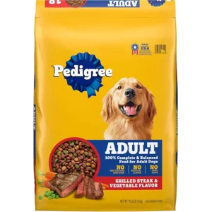 Pedigree Complete Nutrition Adult Dry Dog Food, Grilled Steak & Vegetable Flavor, 18 lb. Bag